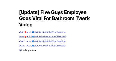 five guys employee twerking in bathroom